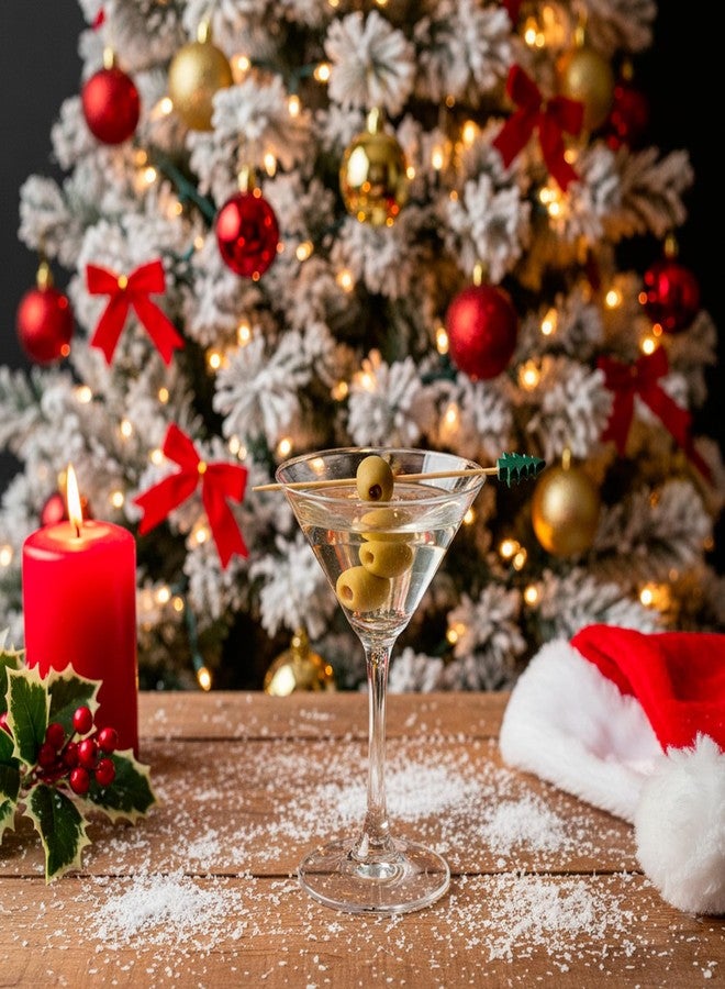 PartyWoo Cocktail Picks, 100 Counts 4.7 Inch Christmas Tree, Appetizer Toothpicks Decorative Toothpicks, Party for Decorations, Party Favors - Image 4