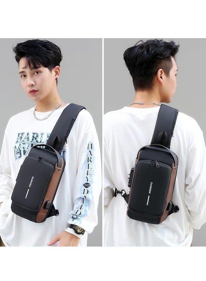 LIMOS Anti-Theft Sling Bag for Men & Women | Waterproof Crossbody Chest Shoulder Bag with USB Charging Port & Lock | Daily, Travel & Biking Use  - Image 3