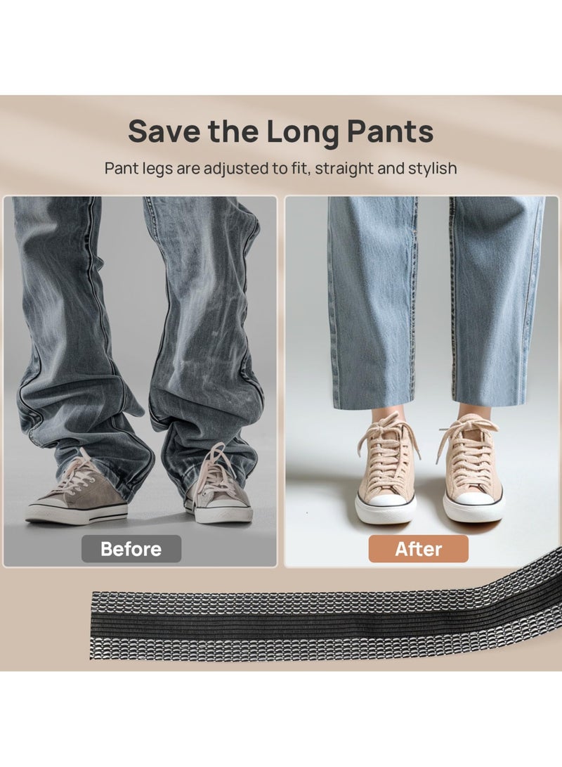 Harse Iron-on Hemming Tape for Pants, 10M Self-Adhesive Hem Tape, 25mm Wide Trouser Edge Shortening Strips, No-Sew Fabric Tape for Jeans, Suit Pants, and DIY Sewing Accessories - Image 5