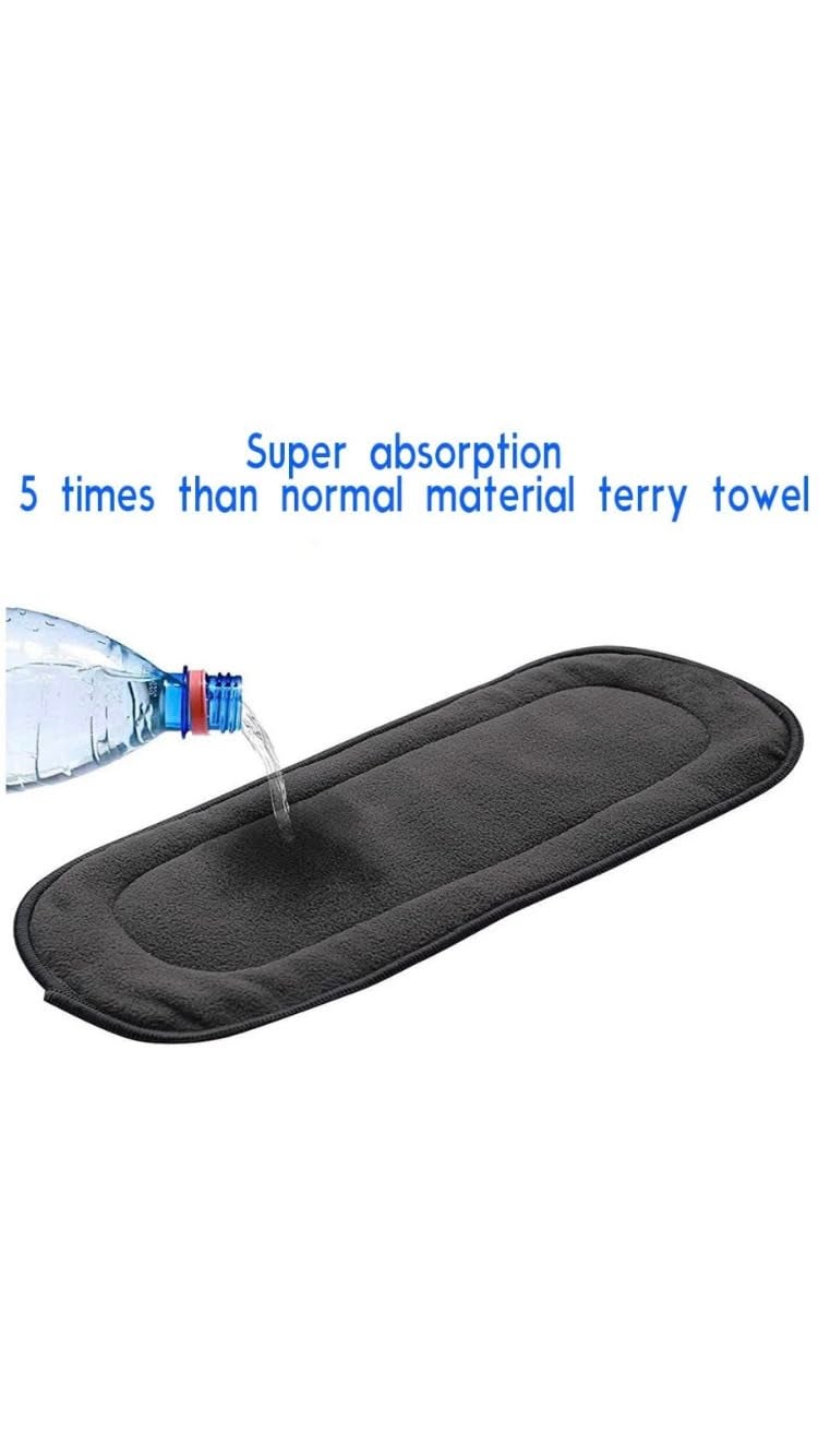 Kogar Reuse Nappy Adjustable Reusable & washable Cloth Diaper with Super Absorbent Insert, 3-36 Months, 2-Pack (Orange & green) - Image 2