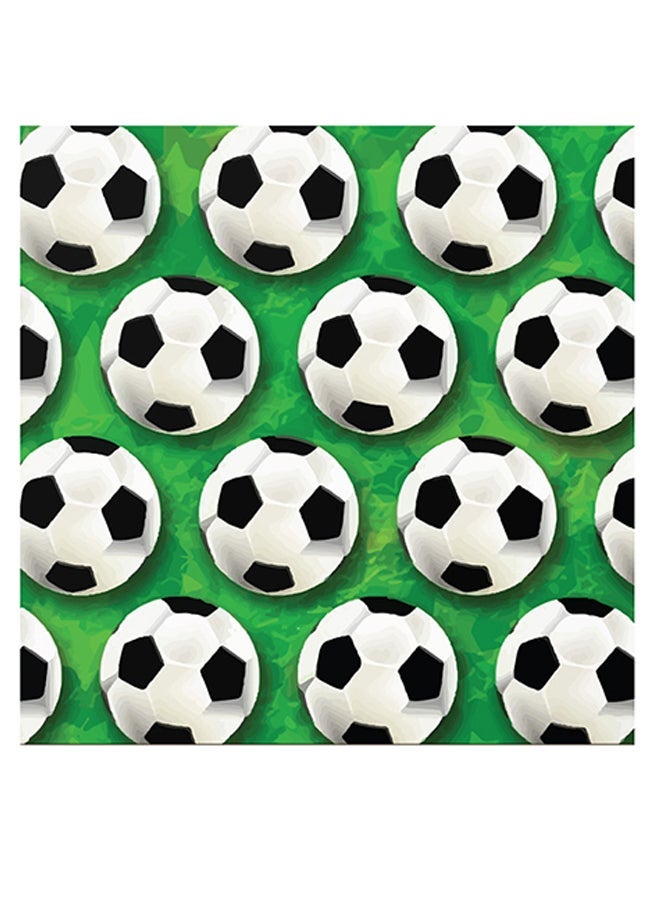 RYN Football Themed Wall Art Green/White/Black 30x30cm - Image 1