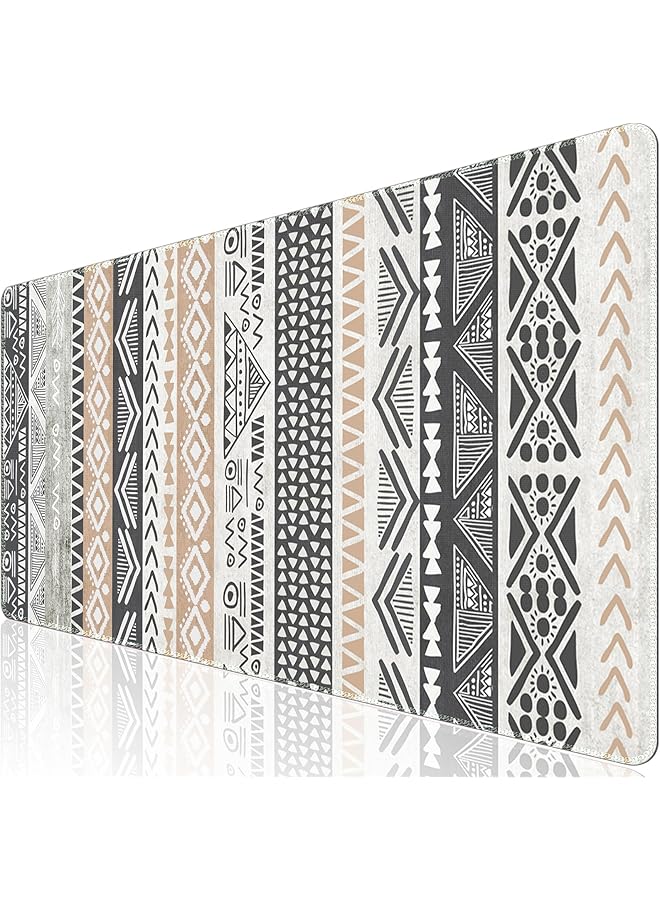 erorex Desk Mat Boho Large Mouse Pad For Desk Xxl Extended Keyboard Pad Gaming Mouse Pad Office Desk Accessories For Women Desk Organizers Aboriginals Geometric Art - Image 1