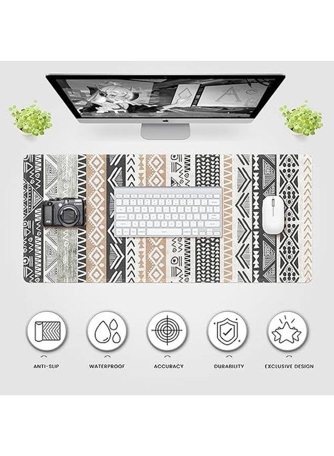 erorex Desk Mat Boho Large Mouse Pad For Desk Xxl Extended Keyboard Pad Gaming Mouse Pad Office Desk Accessories For Women Desk Organizers Aboriginals Geometric Art - Image 2