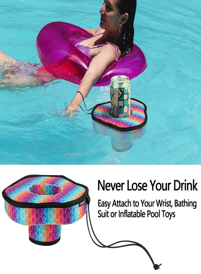 Homakover Floating Drink Holder, Floating Coaster Pool Drink Holder, Beverage Drink Float for Tumblers Yeti Tervis or Wine Bottle in The Hot Tub, Pool or Boat, Floating Up to 24 OZ Bottle - Image 5