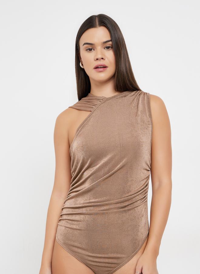 ستايلي بودي سوت بلا أكمام وتفاصيل بارزة الملمس - Image 1