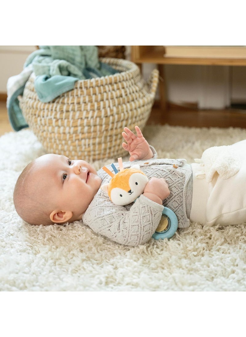 ingenuity Ingenuity Kitt Ring Rattle for Baby PlantBased and BPAFree Materials Kitt The Fox Character Plush Head  - Image 4