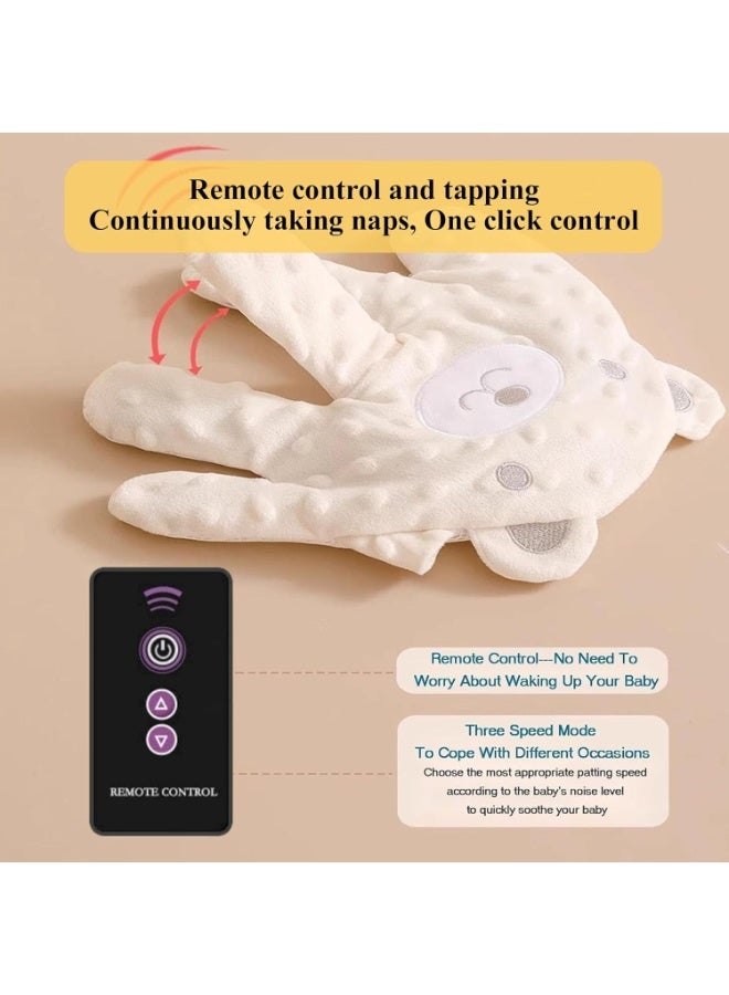 Baby Patting for Sleep Toy, Sleep Calming Palm Tool with Automatic Anti-Startle Function, 3 Levels Adjustable Simulation – Red Bean Filling Baby Soothing Palm for Newborns, Baby Girl, Baby Boy (Blue) - Image 3