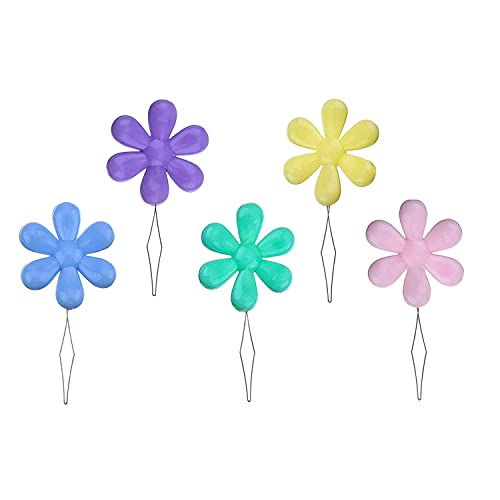 BEADNOVA Embroidery Needle Threader Tool 5pcs Plastic Flower Head Sewing Machine Needle Threader for Hand Sewing Cross Stitch Craft Knitting Quilting (5pcs, Mix Colors) - Image 1