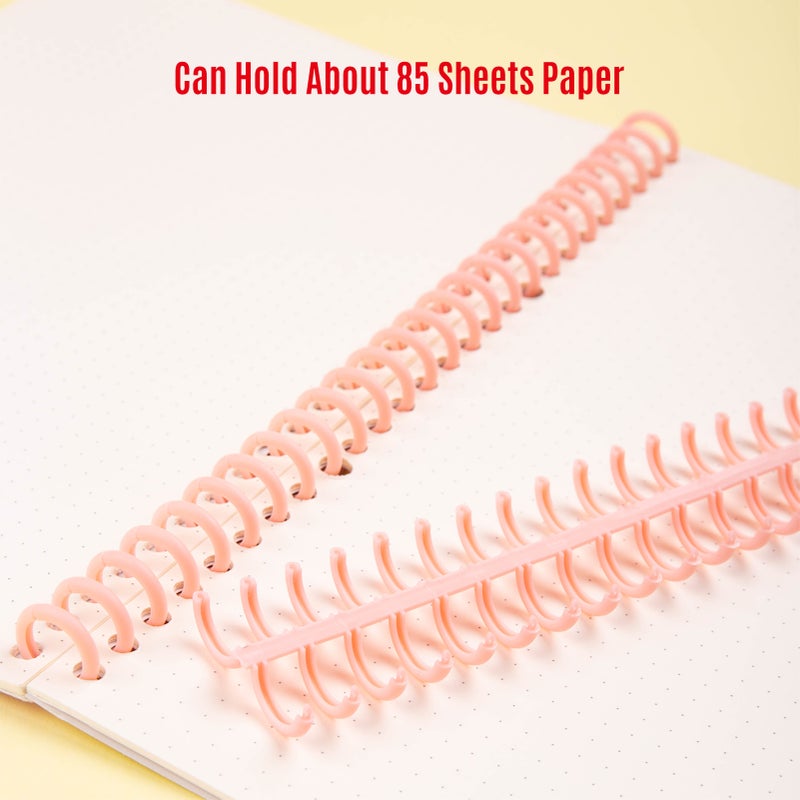 KW-trio 10pcs Plastic 30-Hole Loose Leaf Binders Ring Binding Spines Combs 85 Sheets Capacity for DIY Paper Notebook Album Office School Supplies - Image 5