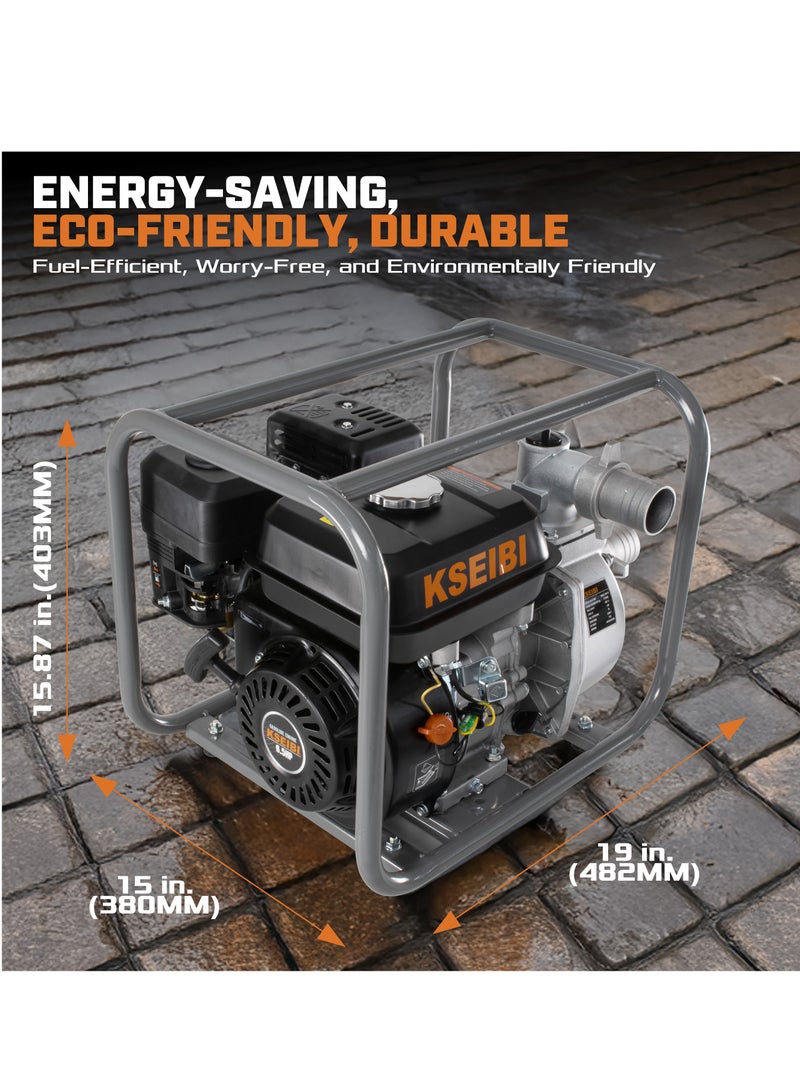 KSEIBI KWP 50 Gasoline Water Pump, 50mm (2-Inch), 5.5HP, High-Performance, Portable, Heavy-Duty Pump for Agriculture & Construction - Image 4