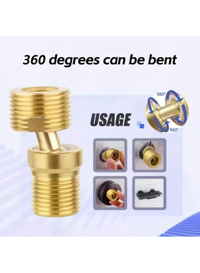 2pcs Heavy Duty Solid Brass Angular Adapter G1 2 Female to G3 4 Male Threads Leakproof Pipe Connector - Image 5