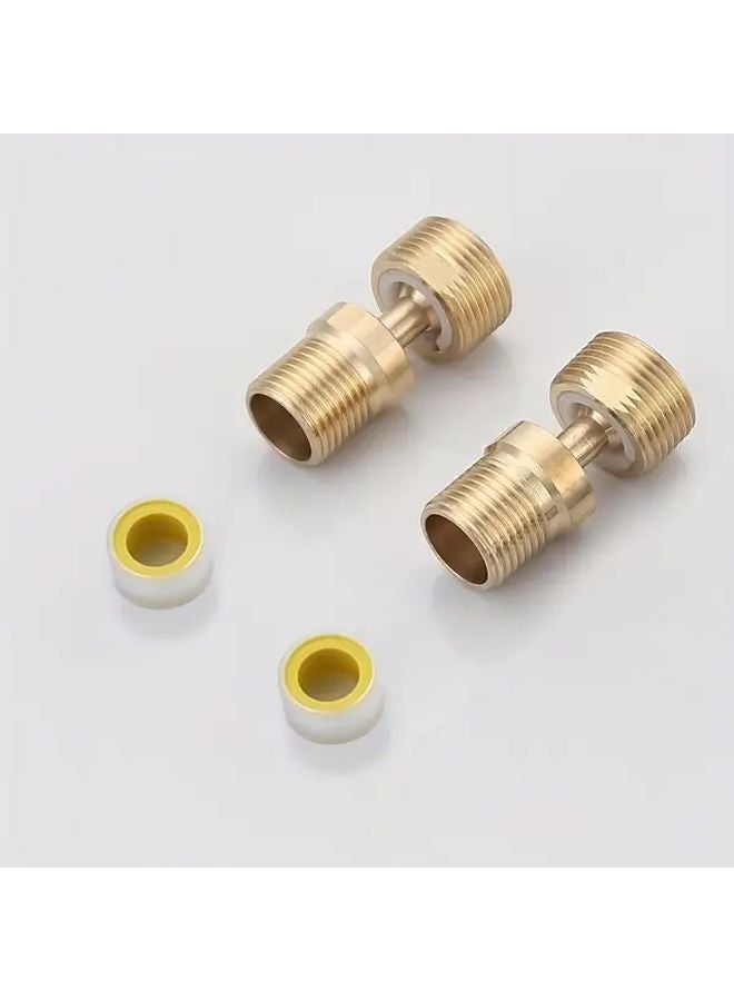 2pcs Heavy Duty Solid Brass Angular Adapter G1 2 Female to G3 4 Male Threads Leakproof Pipe Connector - Image 4