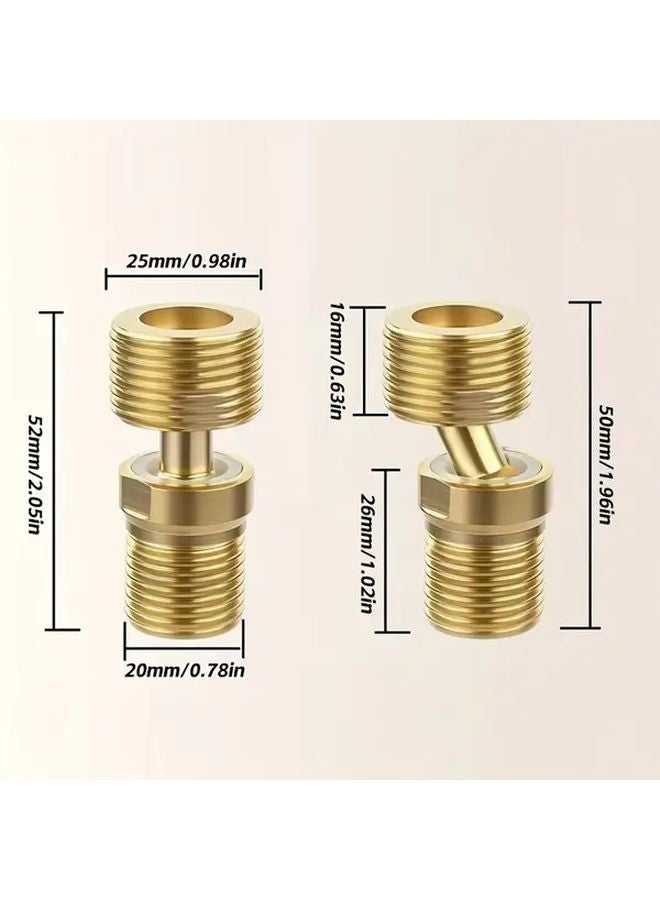 2pcs Heavy Duty Solid Brass Angular Adapter G1 2 Female to G3 4 Male Threads Leakproof Pipe Connector - Image 3
