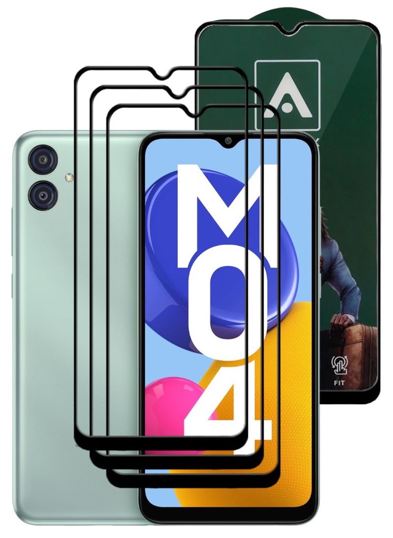 ACLIX 3 Pieces Antistatic ESD Dustproof Premium Quality High Definition Tempered Glass Screen Protector Designed For Samsung Galaxy M04 - Image 1