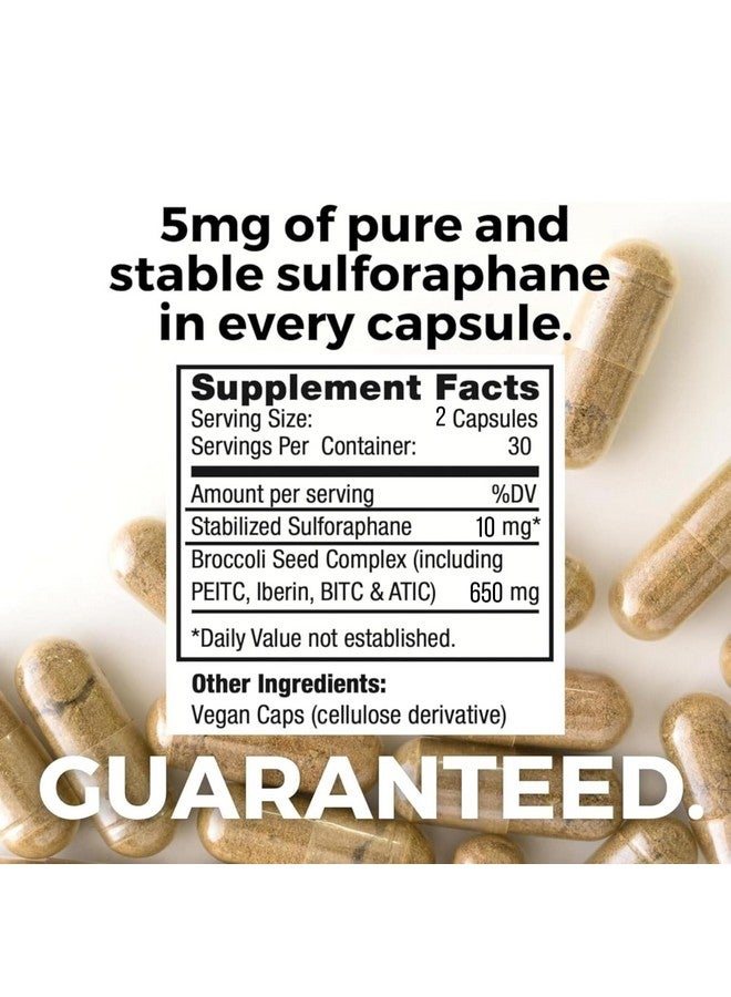 BrocElite مكمل ميرا لابز بروك إليت بلس | مستخلص بروكلي مع سلفورافان مستقر | خالي من بقايا الجليفوسات | 60 كبسولة نباتية - Image 2