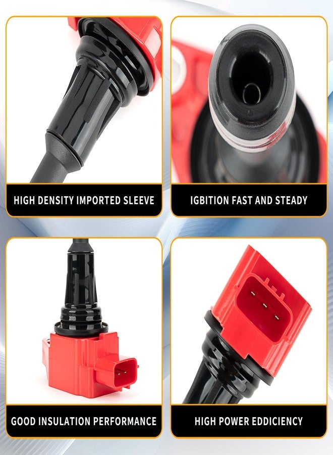 MiKaFex مجموعة ملفات إشعال MiKaFex 4 UF549 و4 شمعات إشعال إيريديوم 9029، متوافقة مع سيارات نيسان ألتيما، فيرسا، سنترا، كيوب، NV200 موديلات 2007-2012، وإنفينيتي M56، FX50، QX60 موديلات 2013-2015 بمحركات 1.6/1.8/2.0/2.5/5.0/5.6 لتر - Image 5
