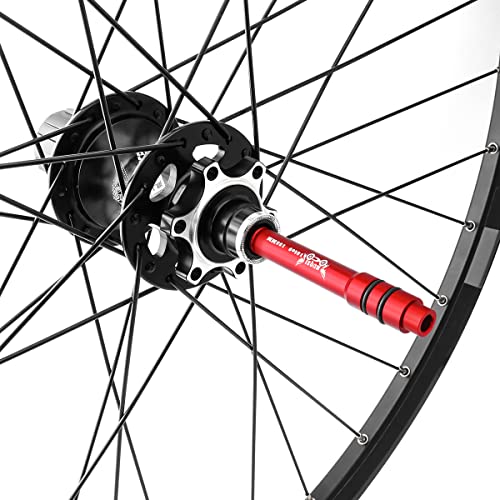 MUQZI Bicycle QR Adapter 12 to 9mm Front Wheel Hub Adapter 148mm Thru Axle Hub Quick Release for Mountain Road Bike, Red - Image 4