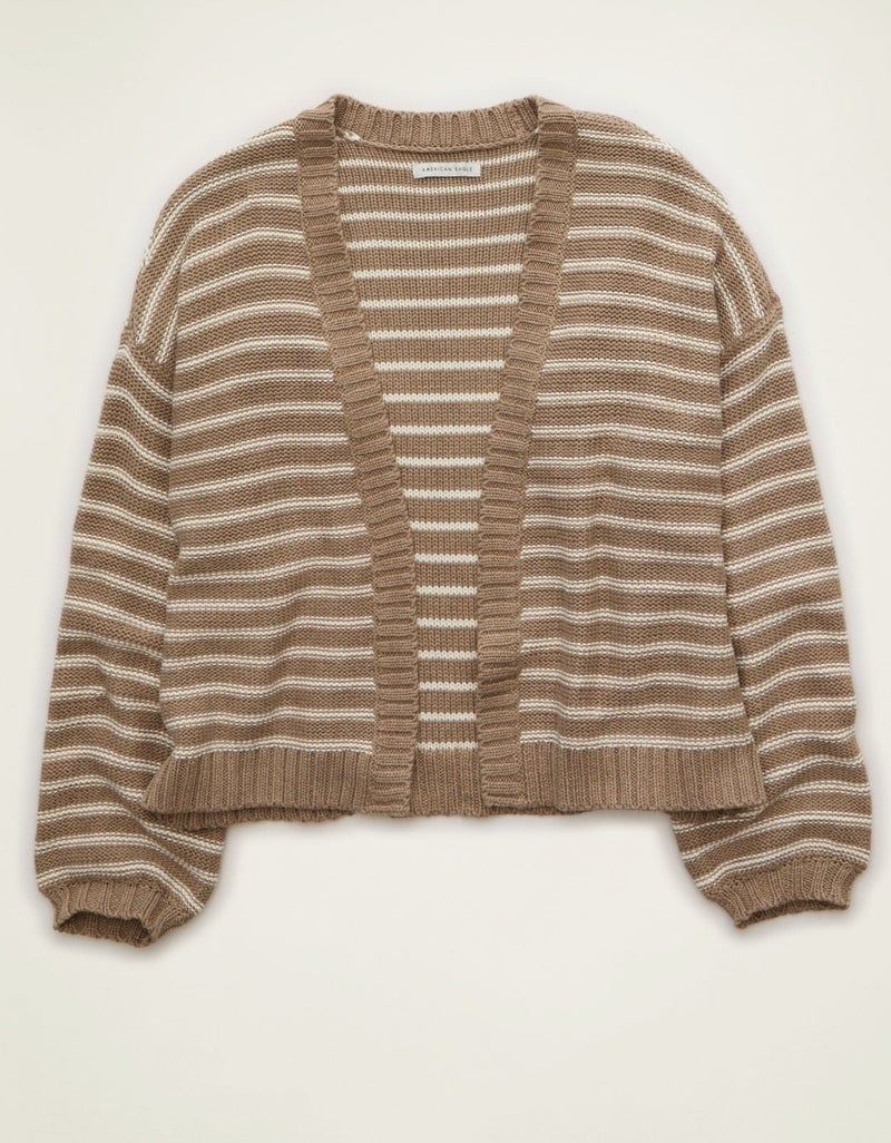 American Eagle AE Balloon-Sleeve Open-Front Cardigan - Image 4