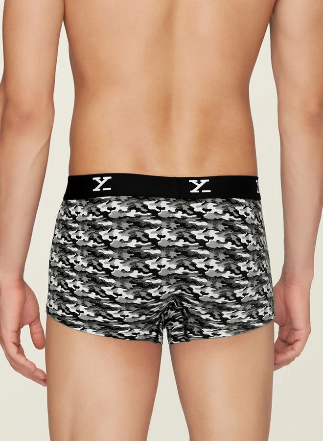 اكس واي اكس اكس Modal Stretch Printed Trunks with Branded Elastic by Styli