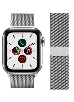 HEXABEX Apple Watchband Compatible with 42mm(Series 10)/41mm/40mm/38mm Milanese Apple Watch Strap for Apple Watch All Series Silver  - Image 2