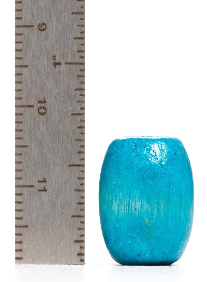 Craft Making Shop 125 Large Hole Wood Beads for Crafts and Macrame 17mm x 14mm Barrel Hair Beads with 8mm Large Hole Multicolor Assortment, 125 Count - Image 3
