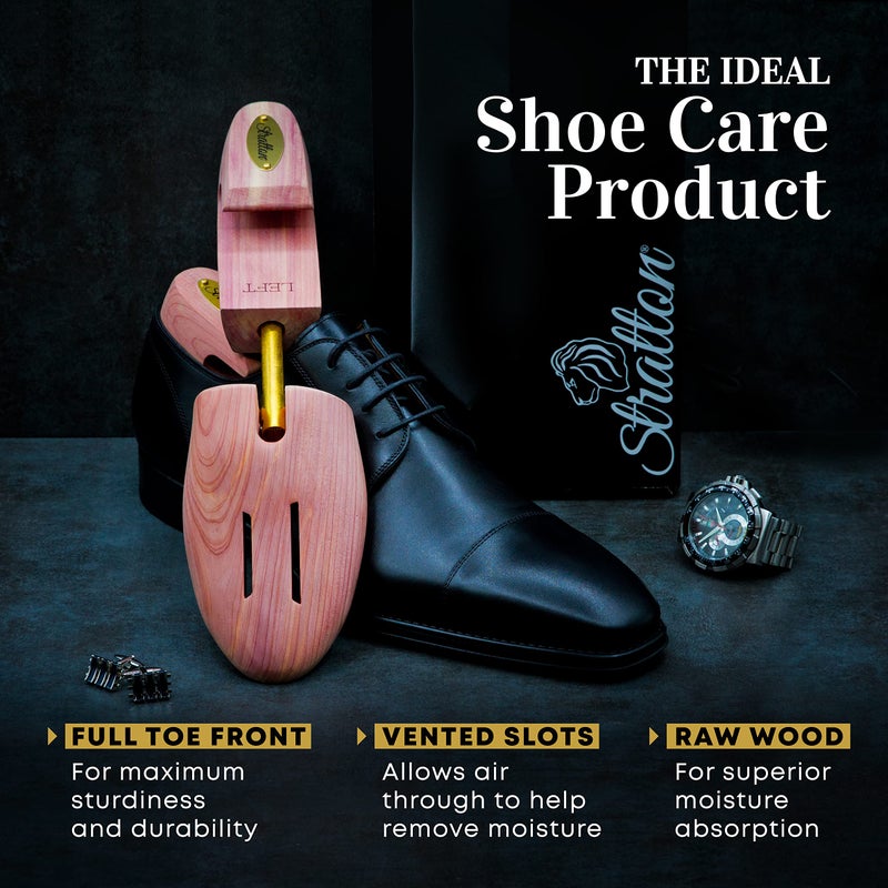 Stratton Cedar Shoe Tree, Shoe Trees for Men, Shoe Trees for Women, Shoe Trees for Sneakers, Shoe Widener, Shoe Shaper (1-pack, Small (Fits Shoe Sizes 7-8.5)) - Image 4