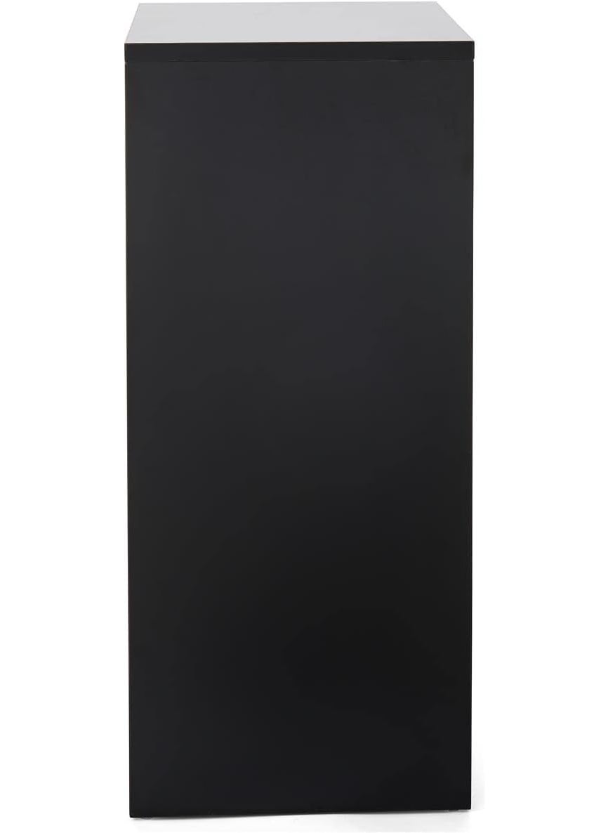 Displays2go Displays2go 30 Tall Floor Standing Pedestal Stand with 125 Square Top Black WDCUBEBLK2  - Image 3