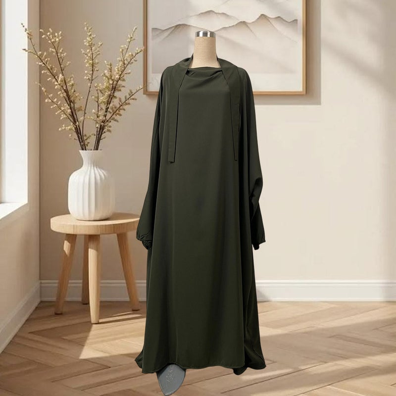 monica fashion Nida Fashion Solid Color Praying Clothes Elegant Style - Image 1