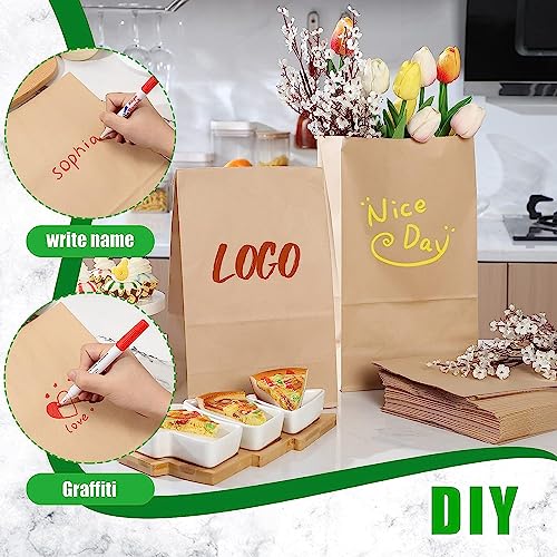 RanGit Bhumi Brown Kraft Paper Lunch Bags - 6.5x11x3.5 in Small, 50pcs - Eco-friendly, Reusable, Fold Top Closure - Image 4