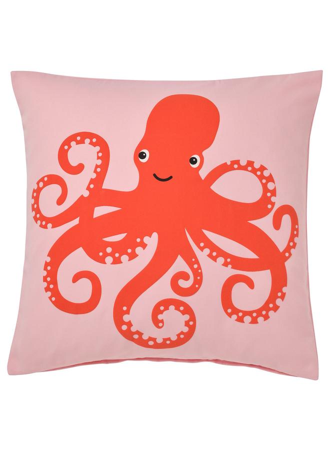 erorex Cushion cover, octopus pattern/pink, 50x50 cm - Image 1