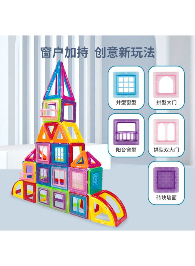 Xindiida Mini Magnetic Tablets Children's Building Castle Set 3+ Years Old Early Education Enlightenment Magnetic Building Blocks Toys - Image 3