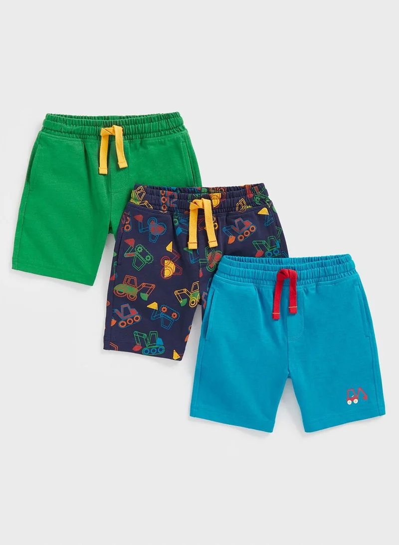 mothercare Kids 3 Pack Assorted Shorts