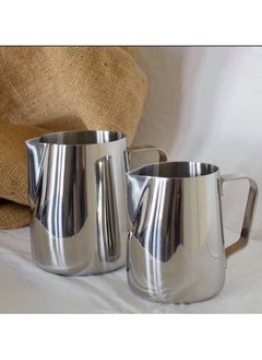Rattleware Rattleware 940ml/32-Ounce Stainless Steel Macchiato Milk Frothing Pitcher – Barista Steam Jug for Espresso Machines Milk Frothers, Coffee, Cappuccino & Latte Art. Precise Pouring, Durable Handle, Ideal for Cafes, Commercial Use & Home Use, Silver  - Image 2