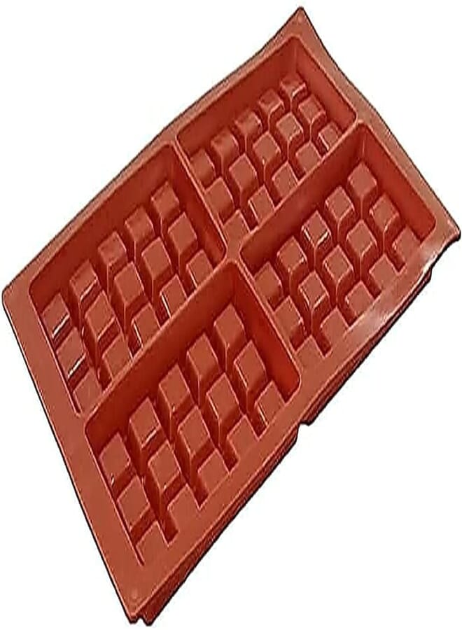 ElYassin Jasin waffle silicone mold, 7" x 10.5", multicolor