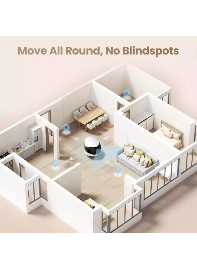 Enabot EBO Air 2 FamilyBot 2K Indoor Security Camera Robot with Mobility, Night Vision & Two-Way Audio - Image 5