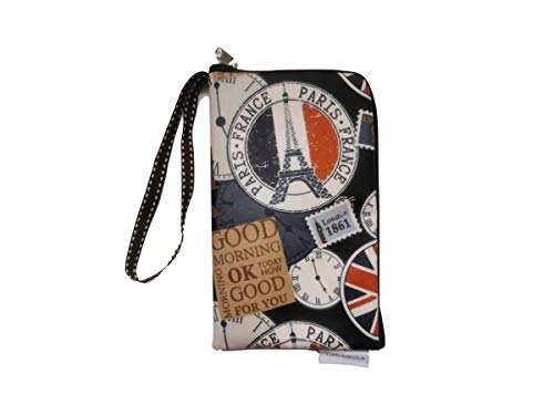 Tainada Women Universal Phone Wristlet Wallet Pouch, Dual Slots Zipper Purse Carry Case Bag for iPhone 15/14, 15/14 Pro Max, 15 Plus; Samsung S24+, S23 FE, A25, A54, Z Fold5 (European Theme) - Image 5