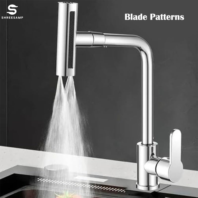 SHREESAMP Stainless Steel Multifunction Shower Kitchen Faucet 360 Rotation 4in1 Swivel Waterfall Faucet for Kitchen Sink Swivel Waterfall Kitchen Faucet for Washing Vegetable Fruit Extender Sink - Image 4