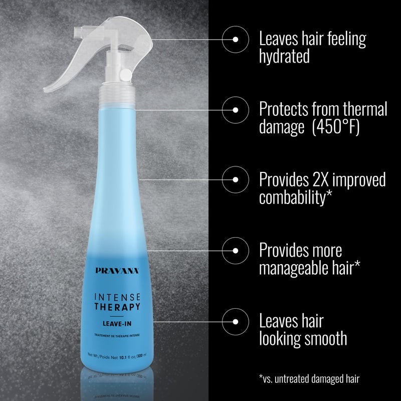 Pravana Intense Therapy Leave-In Conditioner Spray Treatment & Detangler | Instantly Detangles & Hydrates | Equalizes Hair Porosity | For All Hair Types | Strengthens & Softens Hair | 10 Fl Oz - Image 2