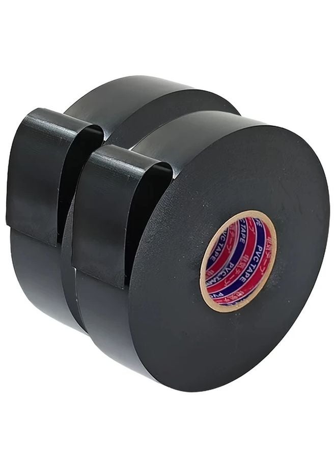 2 Rolls Black Fireproof Heat Resistant Waterproof Electrical Insulation Tape - Image 2