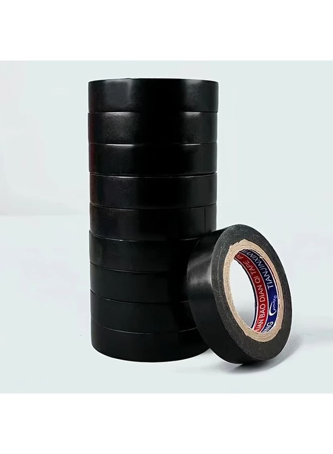2 Rolls Black Fireproof Heat Resistant Waterproof Electrical Insulation Tape - Image 4