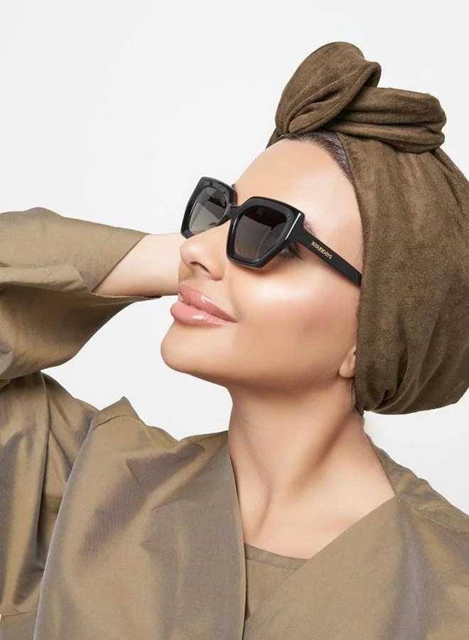 30Sundays 30Sundays PHOENIX,Women Sunglasses, Cat Eye Sunglasses, UV Protection: UV400 (Black,Green)