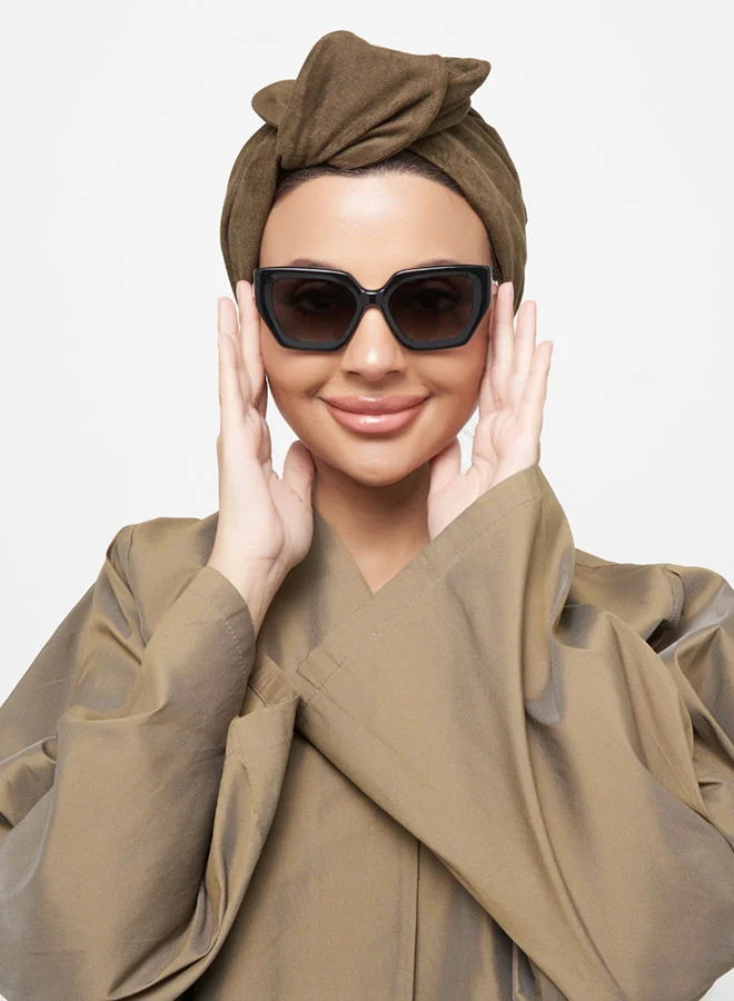 30 سندايز نظارات شمسية نسائية 30Sundays PHOENIX عين القطة حماية UV400 (أسود، أخضر)