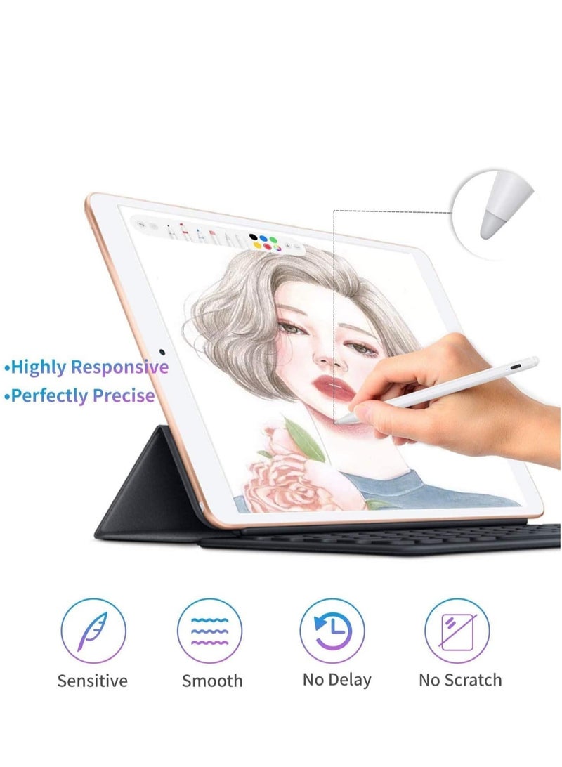ELTRAZONE Stylus Pen for iPad with Palm Rejection and 2 Nibs, Active Pencil Compatible (2018-2021) iPad Pro (11/12.9 Inch),iPad 6th/7th Gen,iPad Mini 5th Gen,iPad Air 3rd Gen for Precise Writing/Drawing - Image 5