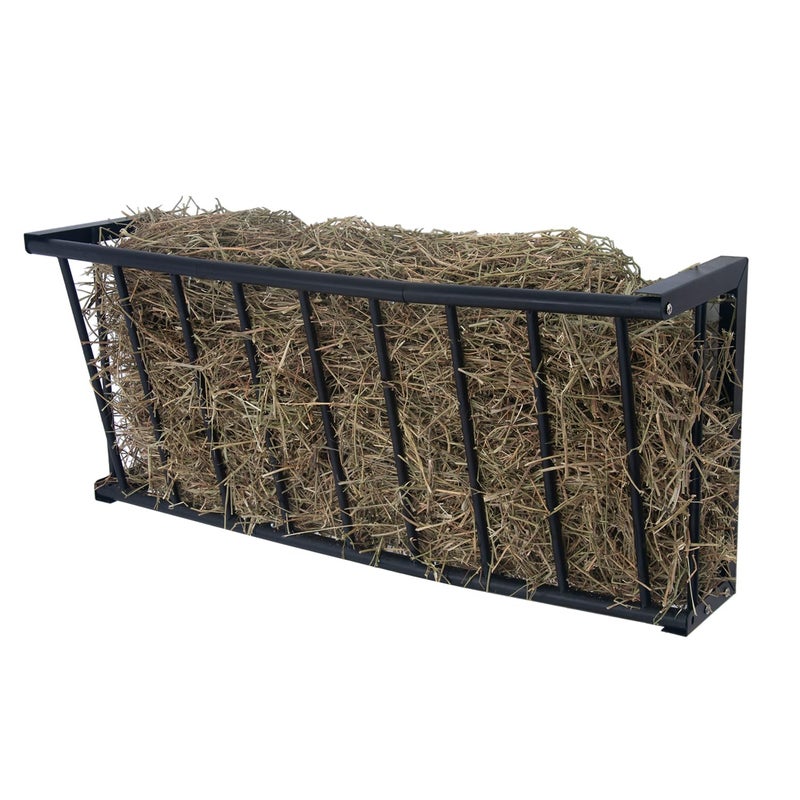BUYYAH Wall Mount Hay Rack, 40'' Long Livestock Hay Feeder with 25 Gallon Capacity, Carbon Steel Hay Feeder for Sheep, Goats, Horses, Indoor Outdoor Uses - Image 1
