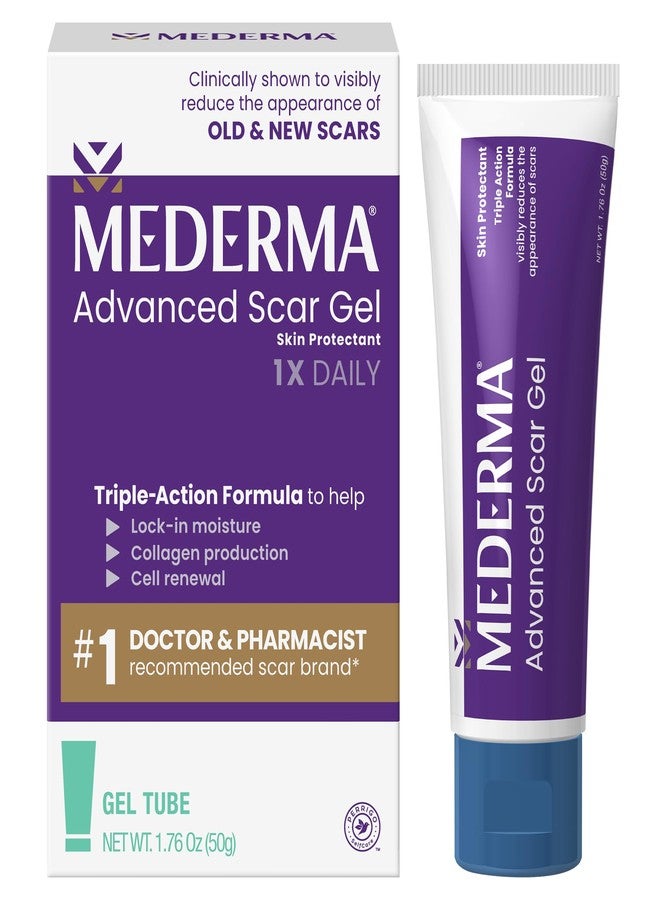 Mederma Advanced Scar Gel - Treats Old & New Scars, Reduces Appearance of Scars from Acne, Surgery, Burns, Injury & Stretch Marks, 1.76 Oz (50g) - Image 1