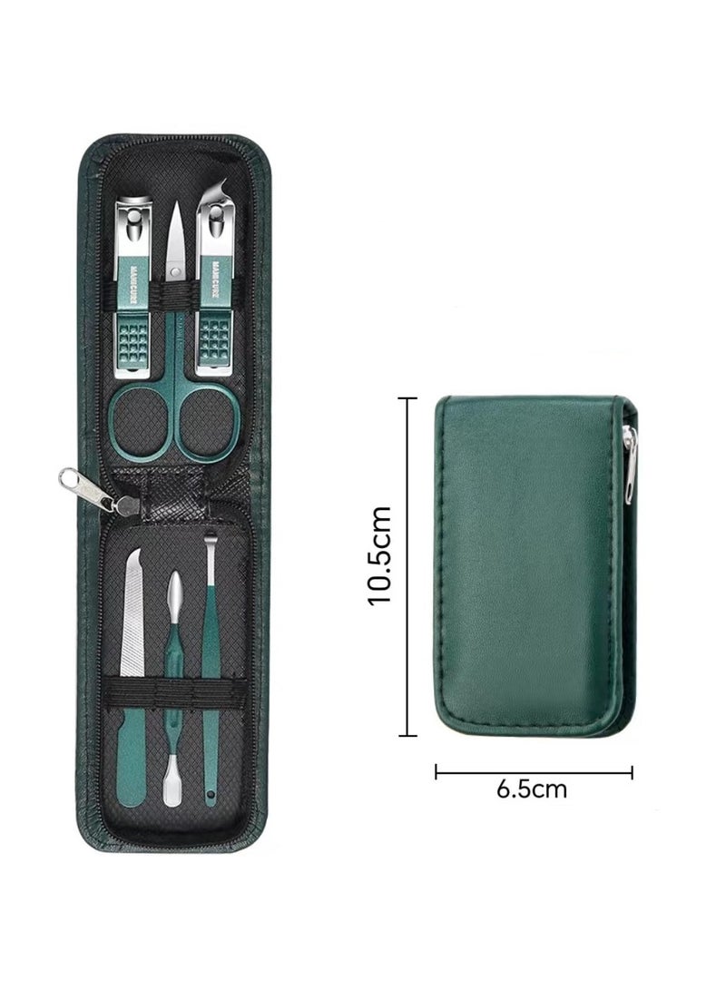 Goolsky Nail Clipper Set Nail Scissors Home Nail Pliers Tools for Foot Nail Trimming Scissors Ear Pick Nose Hair Special 6pcs Portable Luxury Manicure Sets Pedicure Kits Nail Clipper Set Personal Care Tools - Image 2