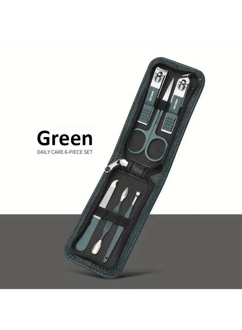 Goolsky Nail Clipper Set Nail Scissors Home Nail Pliers Tools for Foot Nail Trimming Scissors Ear Pick Nose Hair Special 6pcs Portable Luxury Manicure Sets Pedicure Kits Nail Clipper Set Personal Care Tools - Image 5