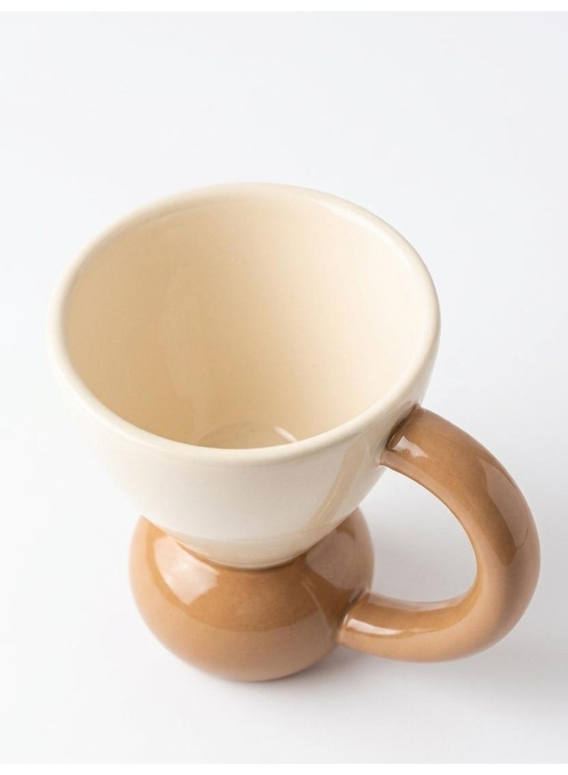 AKDC CERAMIC MUG 350ML  CREAM/BROWN - Image 1
