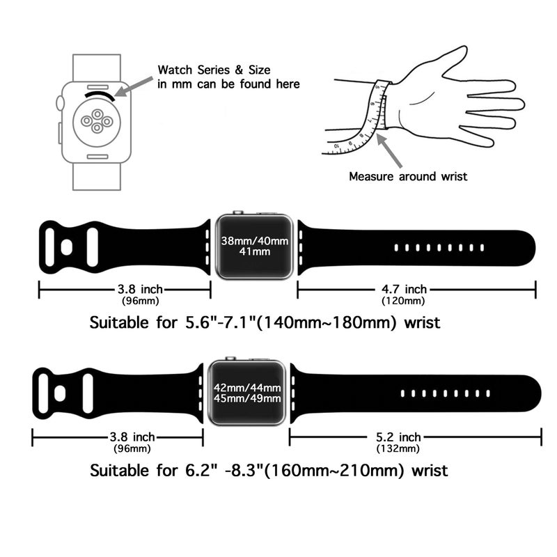 Waterproof Grass Green Silicone Sport Wristband Replacement For 42mm 44mm 45mm 49mm Watch Band - Image 2