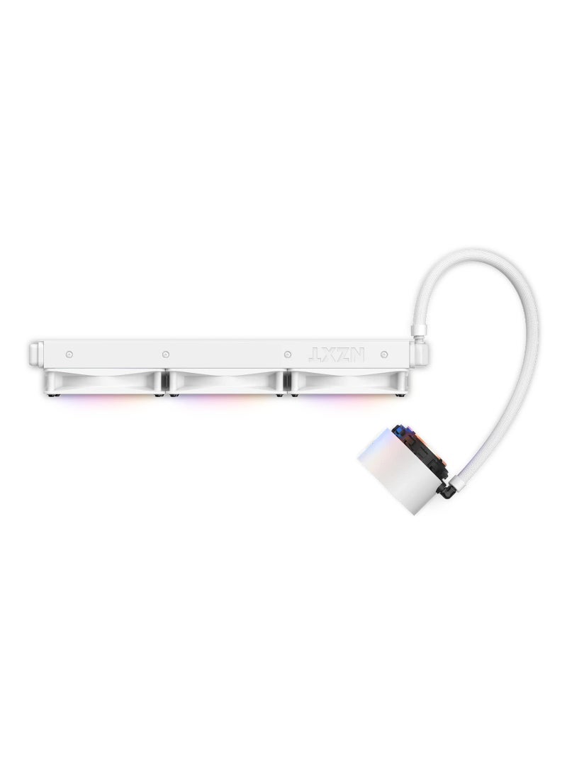 NZXT - NZXT Kraken Elite 360 RGB 360mm AIO Liquid Cooler with LCD Display and RGB Fans White - RL-KR36E-W1 - Image 1